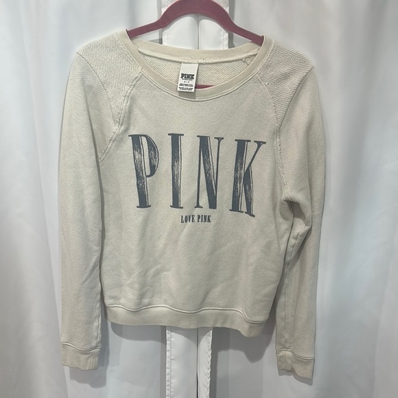 PINK Victoria's Secret Cream Sweatshirt - Picture 1 of 2